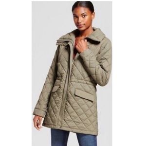 Sage Olive Green Long Quilted Puffer Coat Jacket 🌿